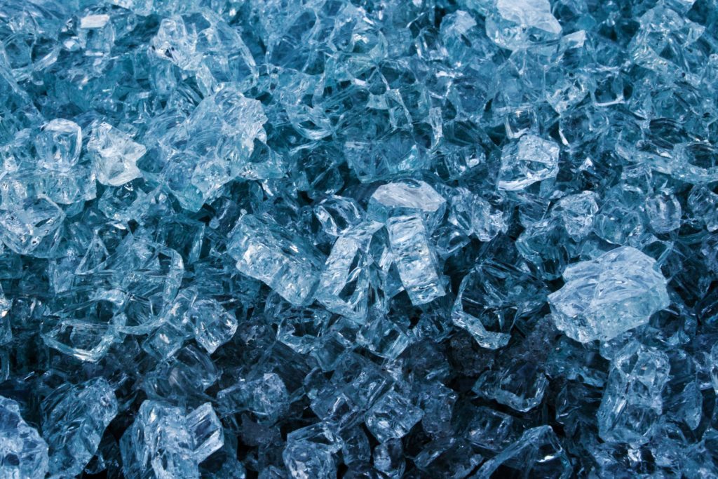 A pile of ice shards